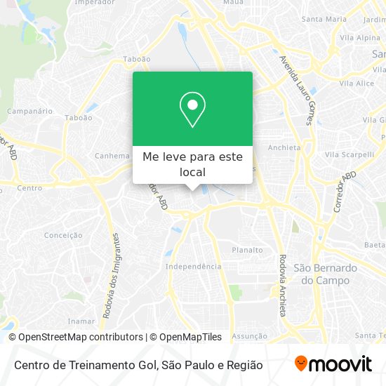 Centro de Treinamento Gol mapa