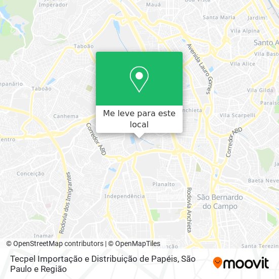 Tecpel Importação e Distribuição de Papéis mapa