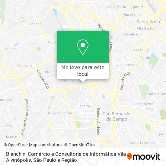 Bianchini Comércio e Consultoria de Informática Vila Alvinópolis mapa