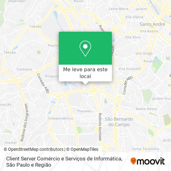 Client Server Comércio e Serviços de Informática mapa