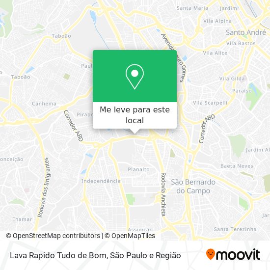 Lava Rapido Tudo de Bom mapa