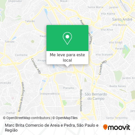 Marc Brita Comercio de Areia e Pedra mapa