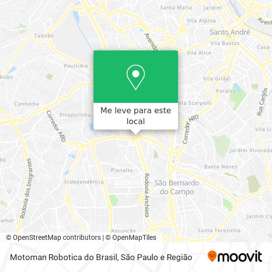 Motoman Robotica do Brasil mapa