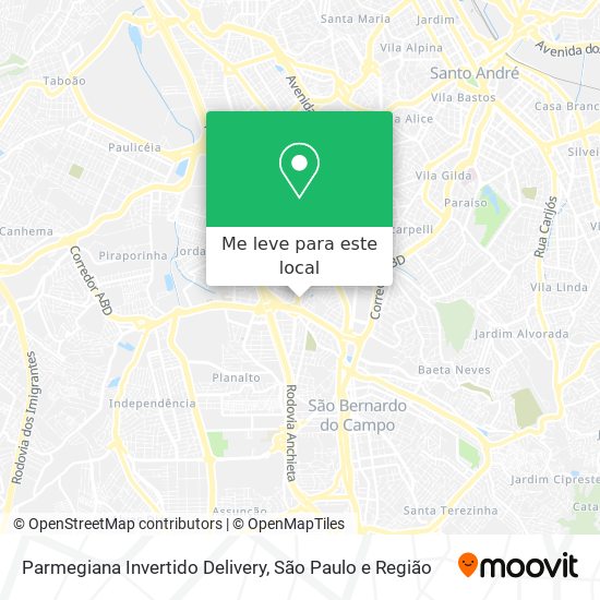 Parmegiana Invertido Delivery mapa