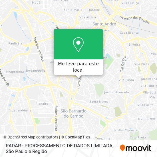 RADAR - PROCESSAMENTO DE DADOS LIMITADA mapa