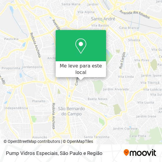 Pump Vidros Especiais mapa