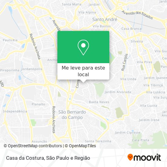 Casa da Costura mapa