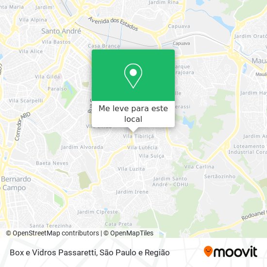 Box e Vidros Passaretti mapa