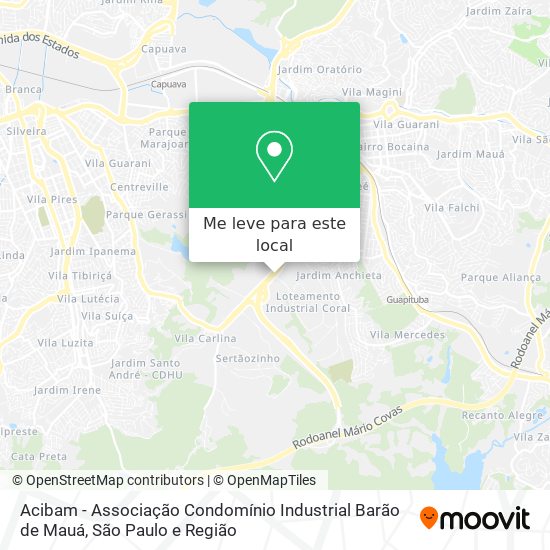 Acibam - Associação Condomínio Industrial Barão de Mauá mapa