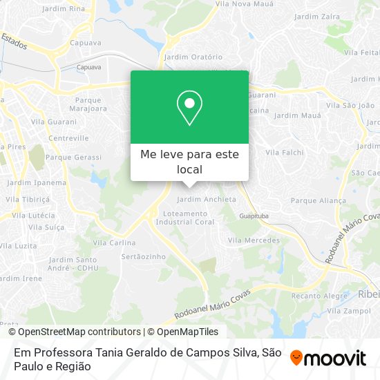 Em Professora Tania Geraldo de Campos Silva mapa