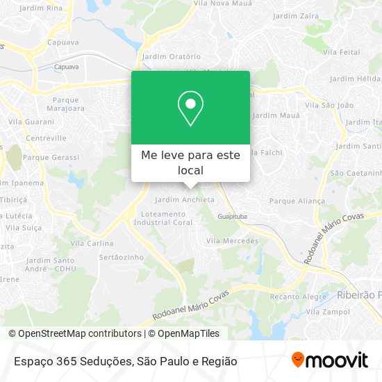 Espaço 365 Seduções mapa