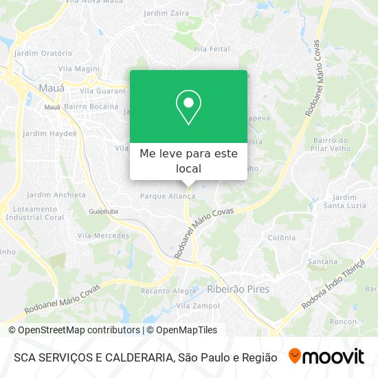 SCA SERVIÇOS E CALDERARIA mapa