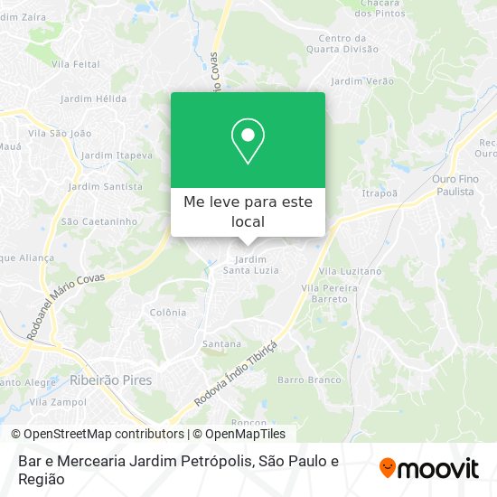 Bar e Mercearia Jardim Petrópolis mapa