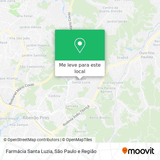 Farmácia Santa Luzia mapa
