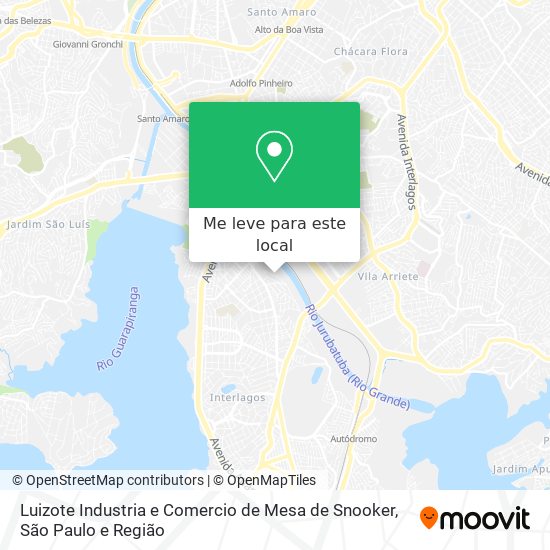 Luizote Industria e Comercio de Mesa de Snooker mapa