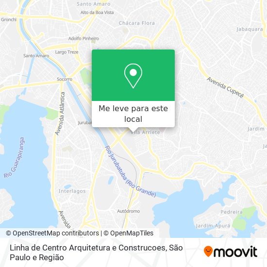 Linha de Centro Arquitetura e Construcoes mapa