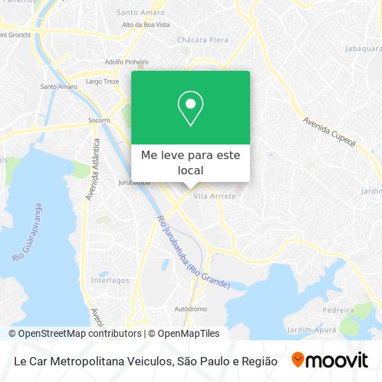 Le Car Metropolitana Veiculos mapa