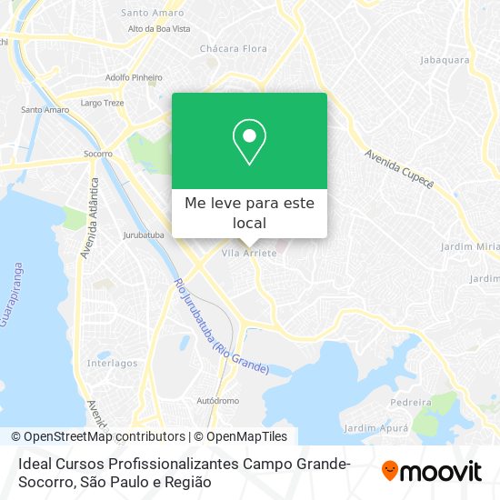 Ideal Cursos Profissionalizantes Campo Grande-Socorro mapa