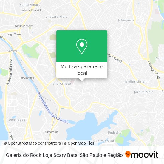 Galeria do Rock Loja Scary Bats mapa
