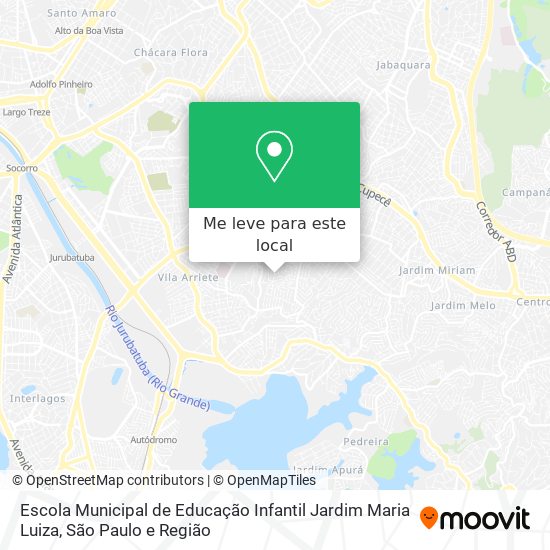 Escola Municipal de Educação Infantil Jardim Maria Luiza mapa