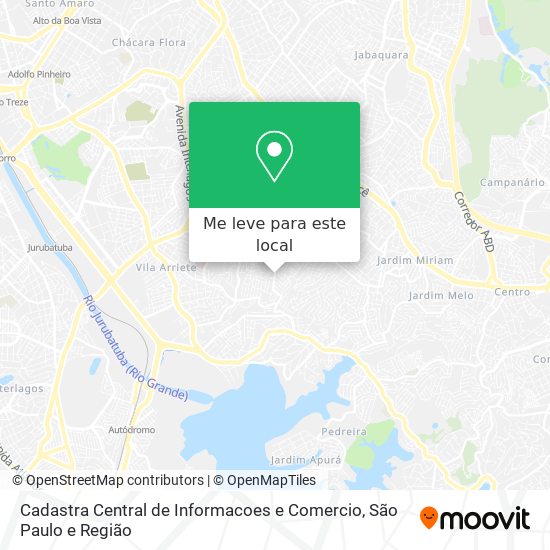 Cadastra Central de Informacoes e Comercio mapa