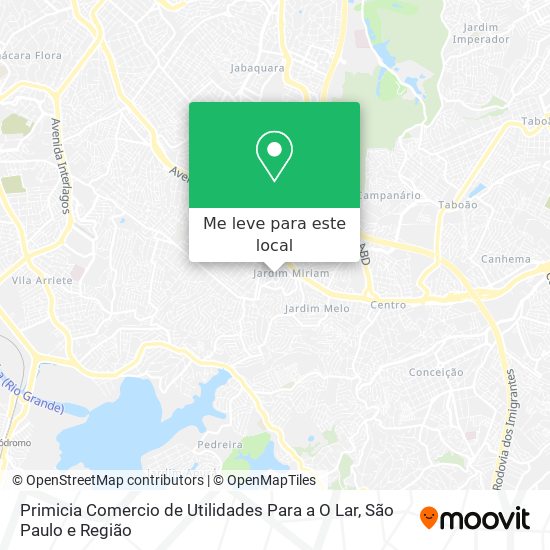 Primicia Comercio de Utilidades Para a O Lar mapa