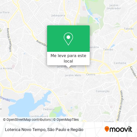 Loterica Novo Tempo mapa