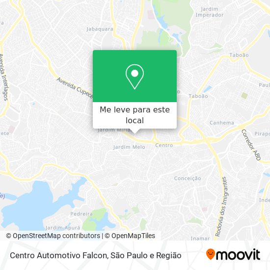 Centro Automotivo Falcon mapa