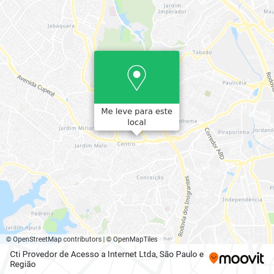 Cti Provedor de Acesso a Internet Ltda mapa