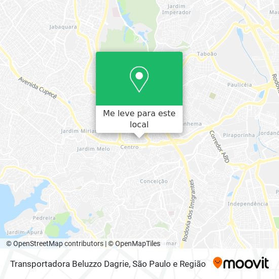 Transportadora Beluzzo Dagrie mapa