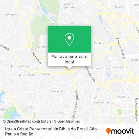 Igreja Crista Pentecostal da Bíblia do Brasil mapa