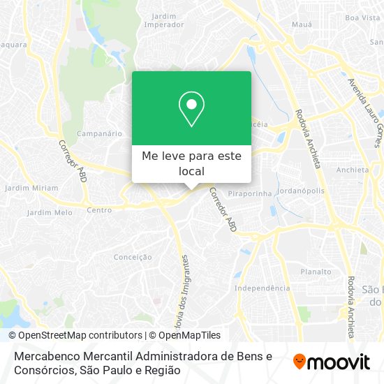 Mercabenco Mercantil Administradora de Bens e Consórcios mapa