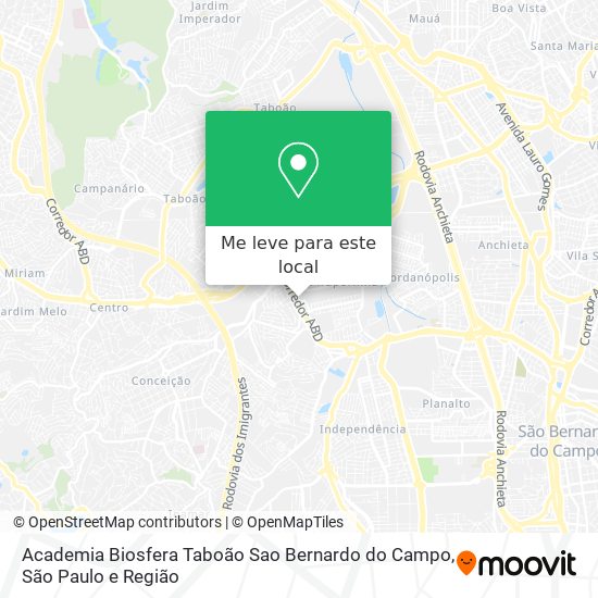 Academia Biosfera Taboão Sao Bernardo do Campo mapa