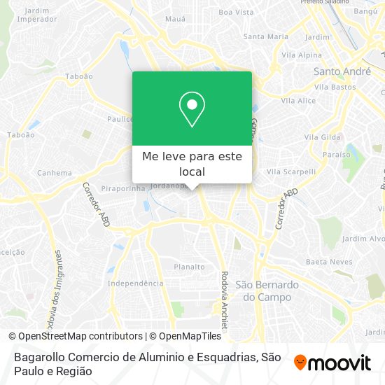 Bagarollo Comercio de Aluminio e Esquadrias mapa