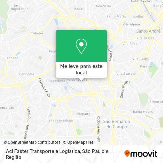 Acl Faster Transporte e Logistica mapa