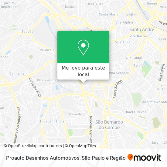 Proauto Desenhos Automotivos mapa