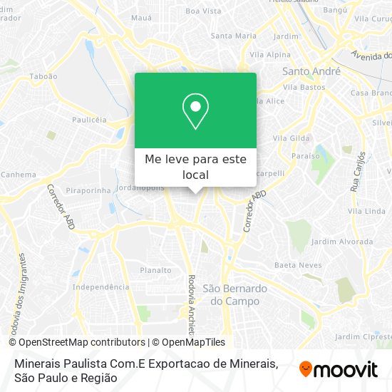 Minerais Paulista Com.E Exportacao de Minerais mapa