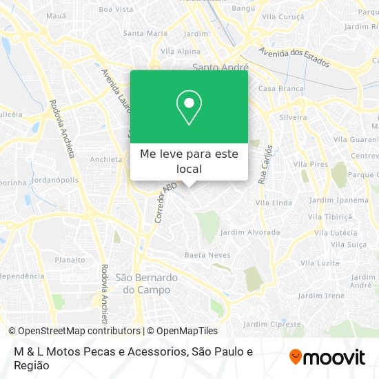 M & L Motos Pecas e Acessorios mapa