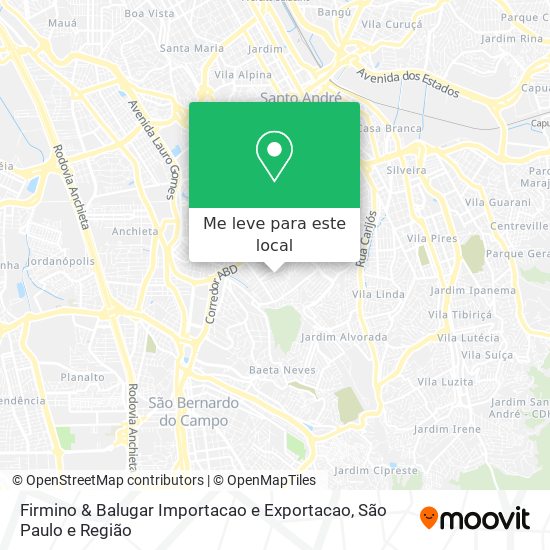 Firmino & Balugar Importacao e Exportacao mapa