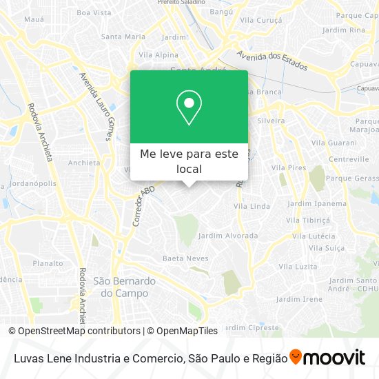 Luvas Lene Industria e Comercio mapa