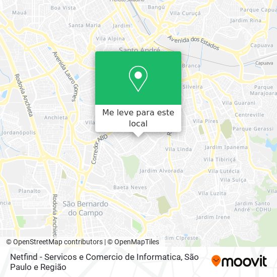 Netfind - Servicos e Comercio de Informatica mapa