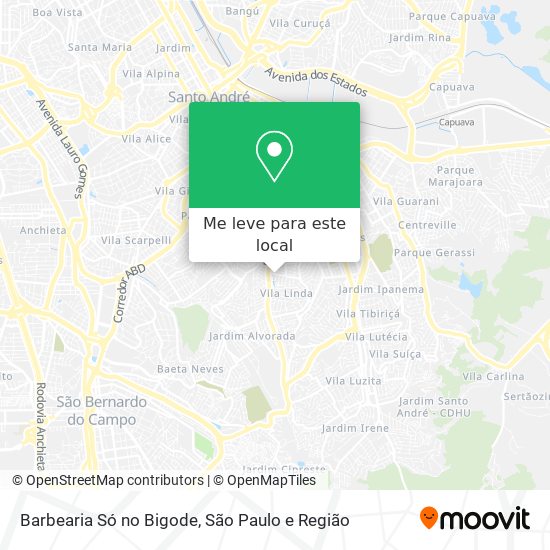 Barbearia Só no Bigode mapa