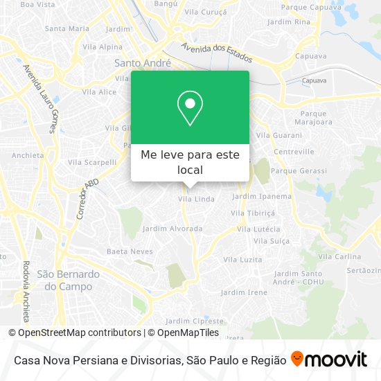 Casa Nova Persiana e Divisorias mapa