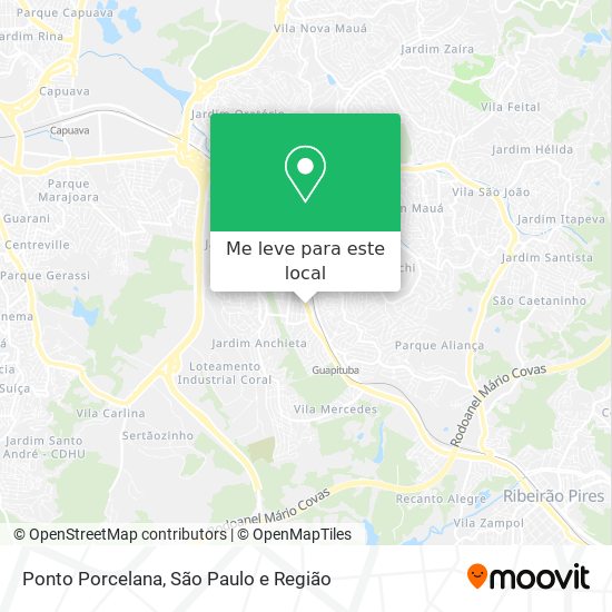 Ponto Porcelana mapa