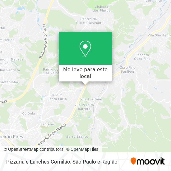 Pizzaria e Lanches Comilão mapa