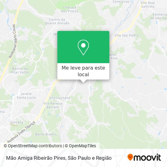 Mão Amiga Ribeirão Pires mapa