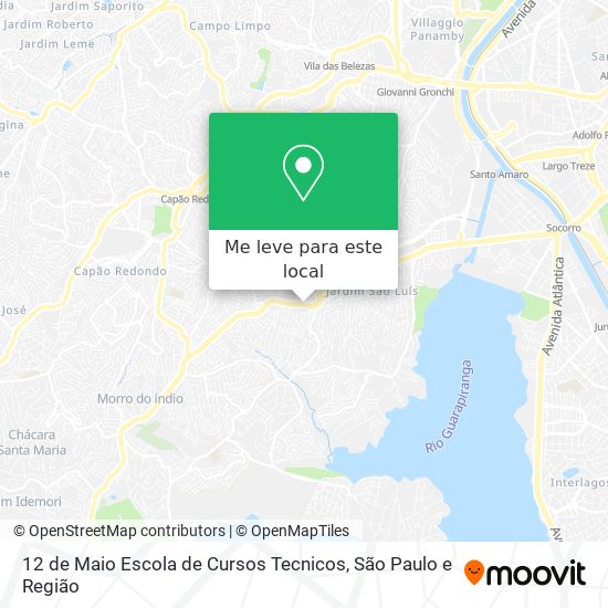 12 de Maio Escola de Cursos Tecnicos mapa