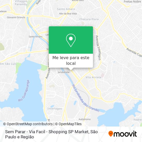 Sem Parar - Via Facil - Shopping SP Market mapa