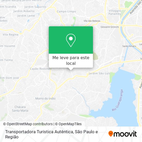 Transportadora Turística Autêntica mapa