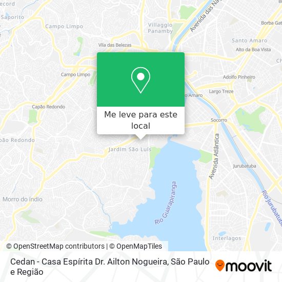 Cedan - Casa Espírita Dr. Ailton Nogueira mapa